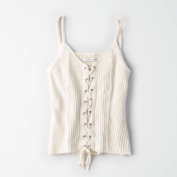 American Eagle Outfitters Tops - NWOT American Eagle Soft Knit Lace up Tank